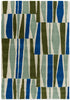 Scion Saku Geometric Rug Olive geometric wool rug