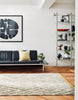 Scion Uteki Geometric Rug Slate lifestyle picture in the living room