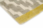 Scion Uteki Geometric Rug Slate hand-tufted rug with a loop pile
