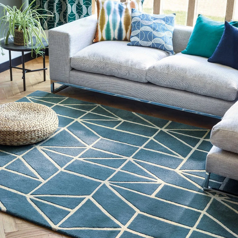 Scion Vido Geometric Rug Denim