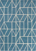 Scion Vido Geometric Rug Denim geometric wool rug