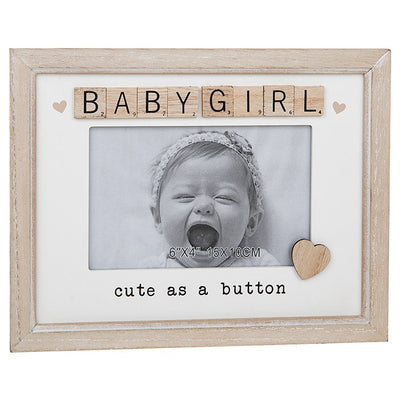 Scrabble Sentiments Photo Frame Baby Girl