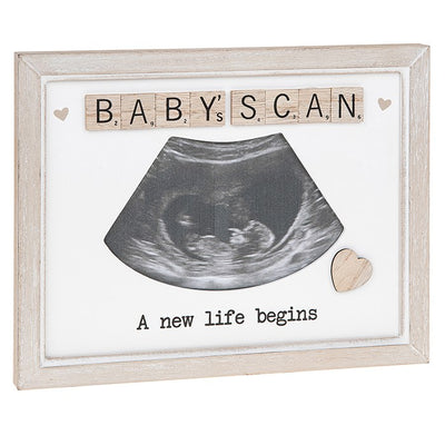 Scrabble Sentiments Photo Frame Baby Scan