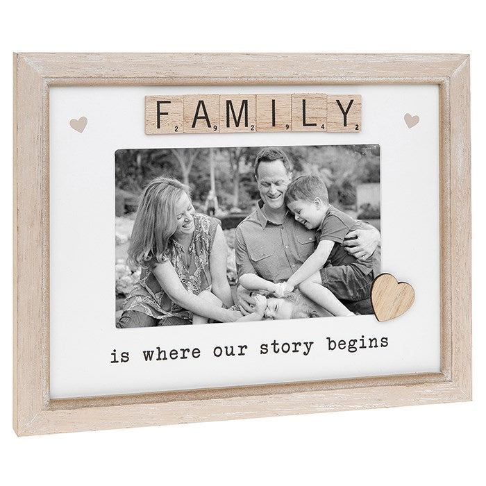 Scrabble Sentiments Photo Frame Family