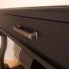Scroll Black 150 cm Sideboard Table With Drawer close view picture of the drawer design