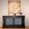 Scroll Black 150cm Sideboard Table With Drawer life style picture