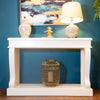 Scroll Ivory 120cm Console Table Ant Mirror life style front view picture