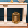 Scroll Ivory Sideboard Table With Drawerwith a lower shelf for extra display space