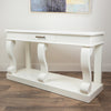Scroll Ivory Sideboard Table With Drawer picture of the table design