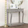 Scroll Mink 90cm Console Table With Drawer life style picture