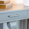 Scroll Mink Console Table With Drawer close view life style picture of the drawer
