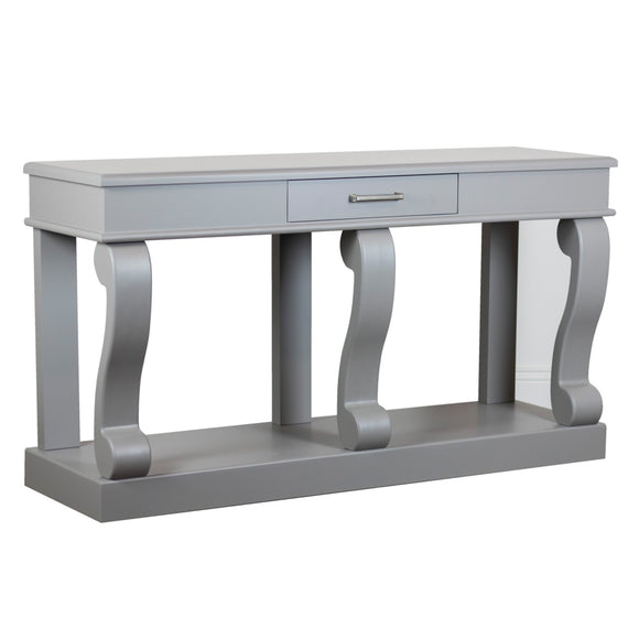 Scroll Mink Console Table With Drawer picture on the white background