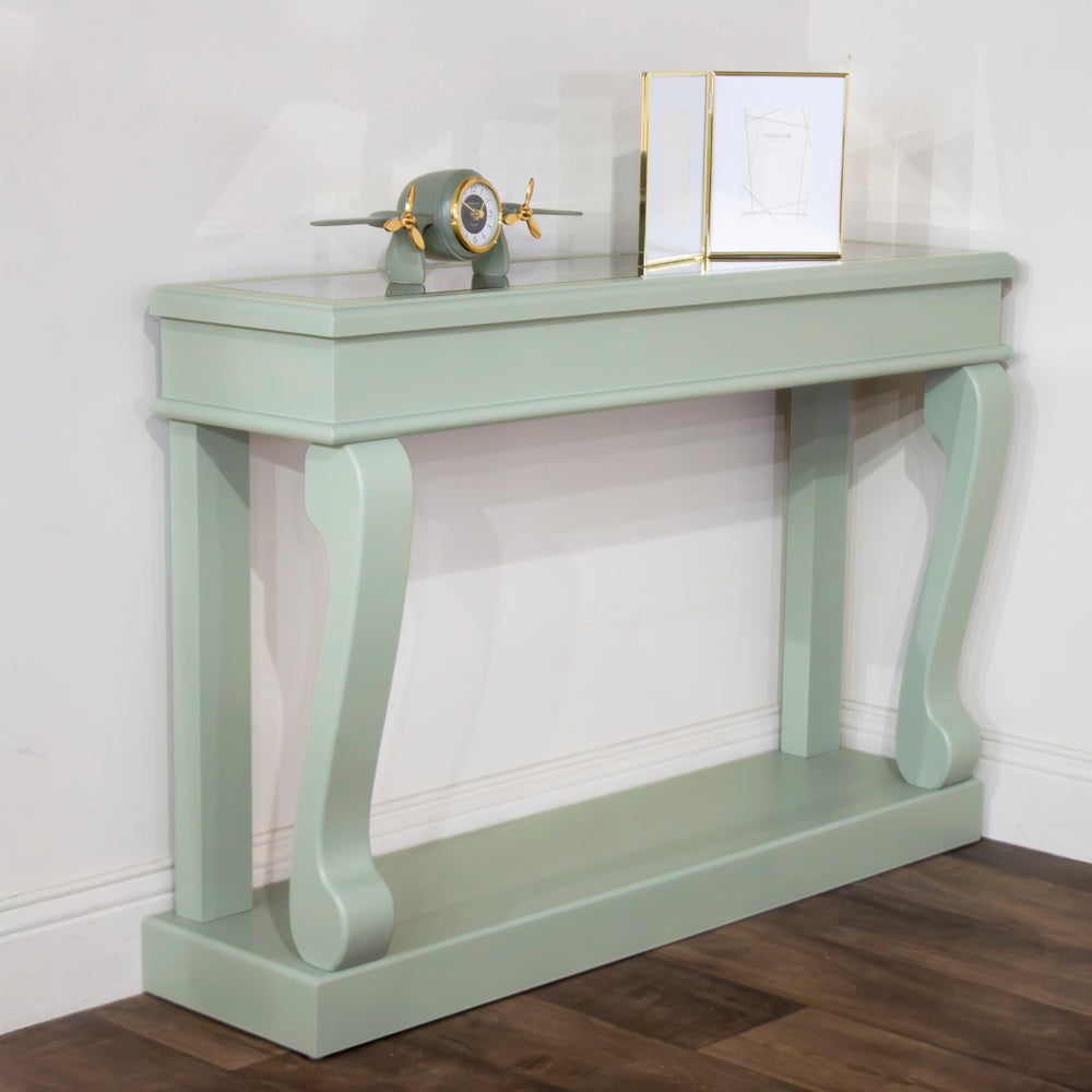 Scroll Sage 120cm Console Table | Antique Mirror Scroll Console Table ...