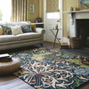 Morris & Co Seaweed Floral Rug Ink lifestylke picture in the living room