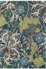 Morris & Co Seaweed Floral Rug Ink picture of the rug floral design