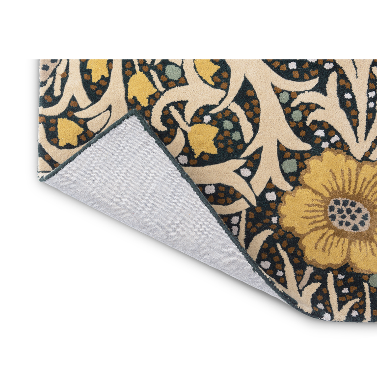 Morris & Co Seaweed Floral Rug Teal
