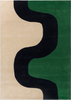 Marimekko Seireeni Bohemian Rug Green picture of the rug bohemian design