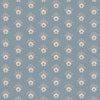 Laura Ashley Semington Floral Geo Wallpaper Newport Blue close view picture of the pattern design