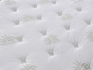 Serenity Sleep's single mattress in white, labeled "Aloe Vera" for added wellness.