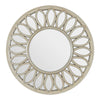 Serlina Round Mirror Subtle Gold with a flower design made in a subtle gold shade