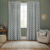 Sessile Leaf Motif PP Curtains Delph Blue life style photo