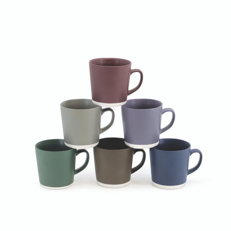 Tipperary Pottery Mugs – Set of 6 Elegant Coffee Mugs