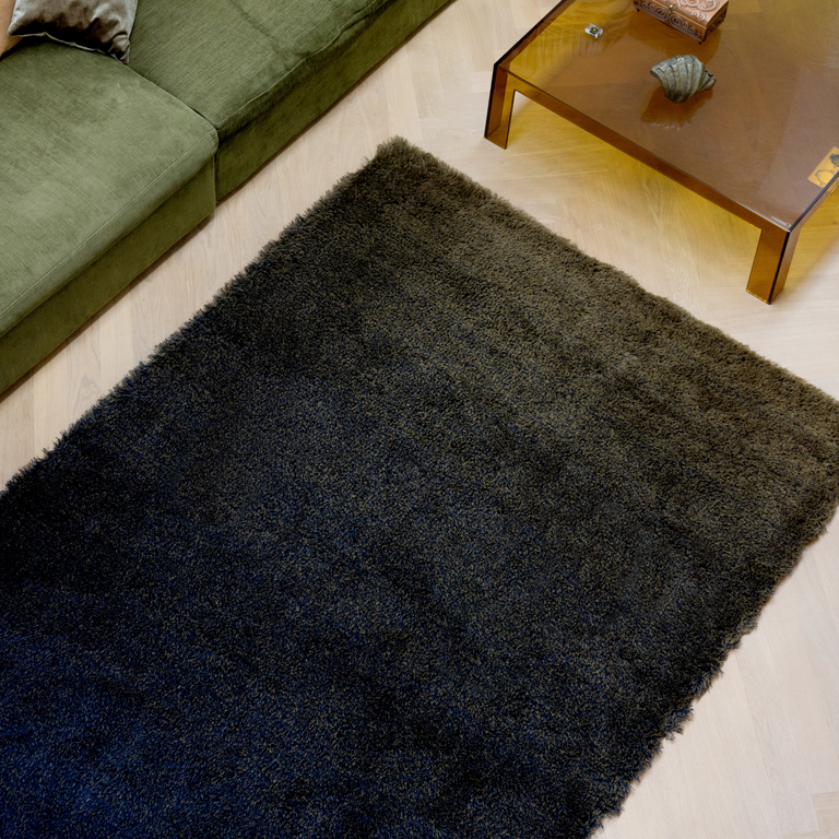 Brink & Campman Shade High Shaggy Rug Brass Indigo