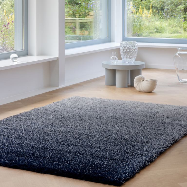 Brink & Campman Shade High Shaggy Rug Silver/Polar Night