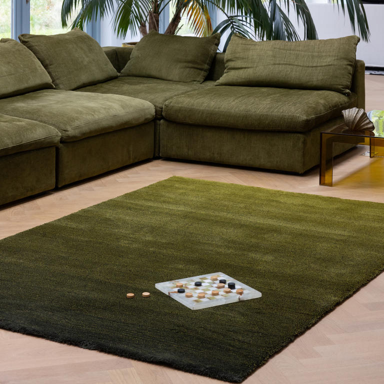 Brink & Campman Shade Low Rug Olive/Deep Forest