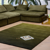 Brink & Campman Shade Low Rug Olive/Deep Forest lifestyle picture in the living room
