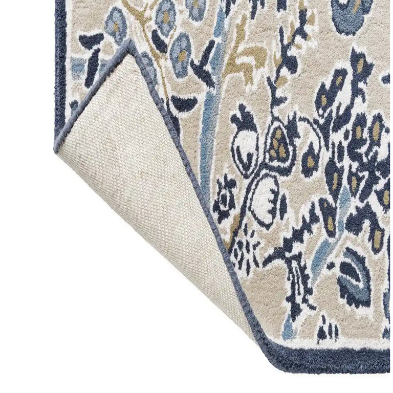Sanderson Shalimar China Blue Floral Rug – Hand-Tufted Wool Elegance