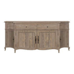 Warm and inviting rustic brown sideboard.