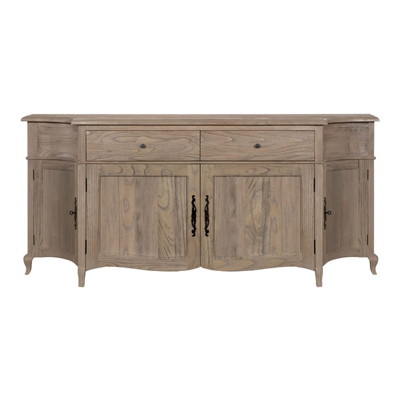 Warm and inviting rustic brown sideboard.