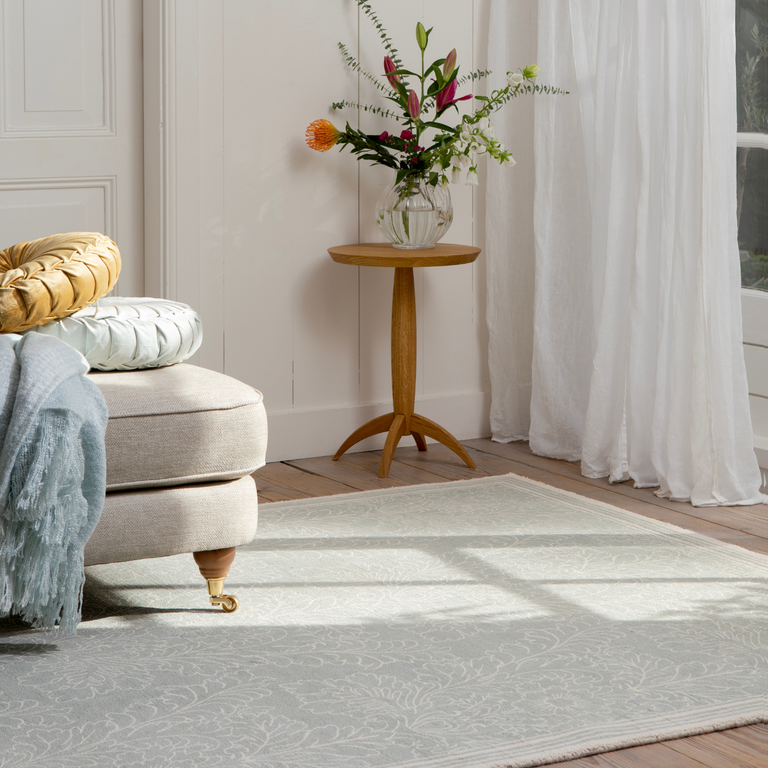 Laura Ashley Slichester Floral Rug Pale Sage