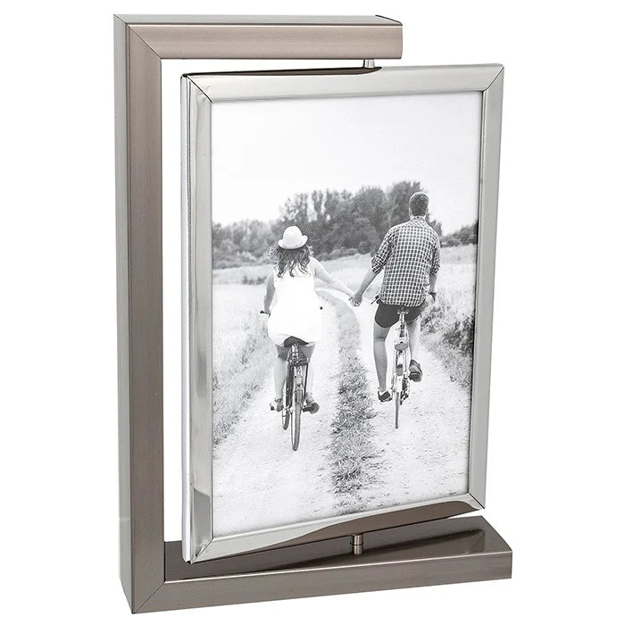 Modern Dark Silver Spin Frame