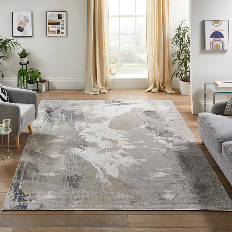 Concept Looms Skyline Rug SK103 Ivory Navy