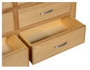 Elegant wooden chest of 6 drawers in light oak finish