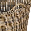 Small Rattan Storage Basket on Wheels - view 2