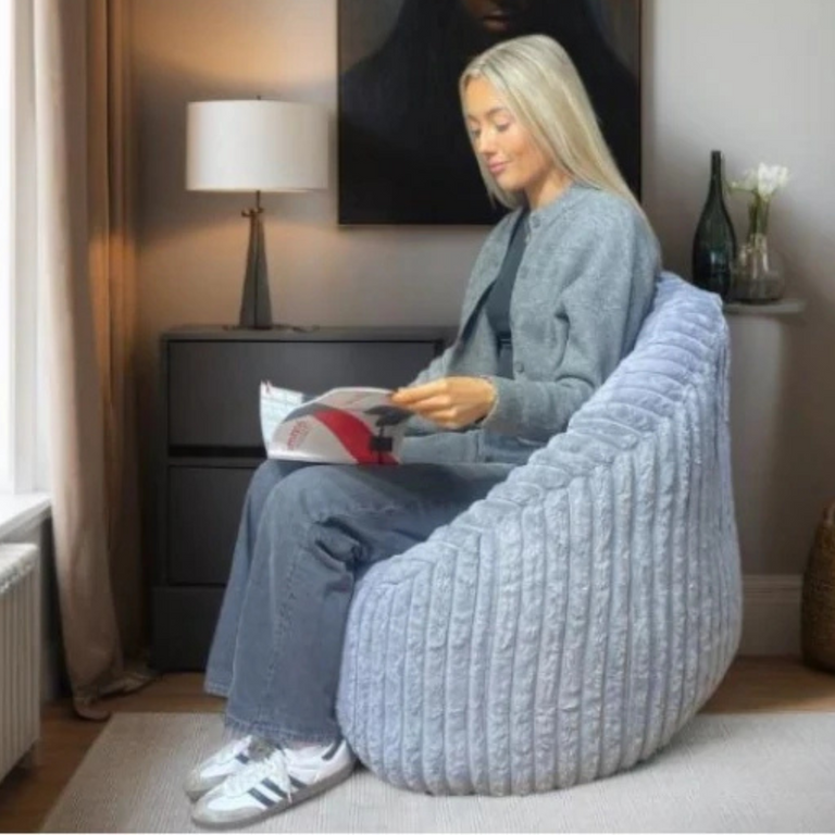 Snug Milano Cord Bean Bag Chair Grey