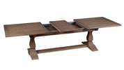 Sofia Extendable Table: Rustic charm in brown.