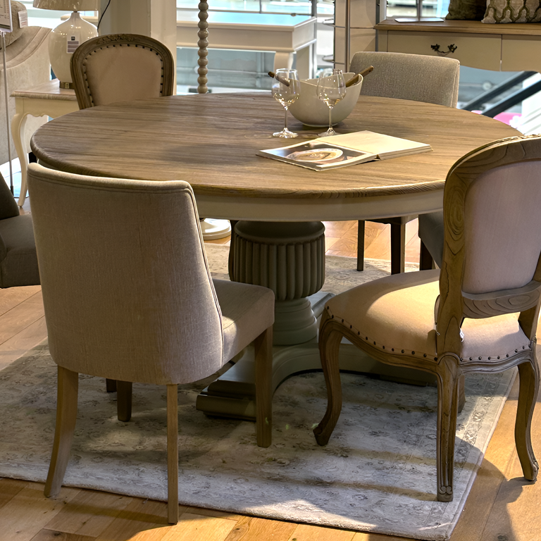 Sofia Round Dining Table 1.8m Hardwick Smoked Oak