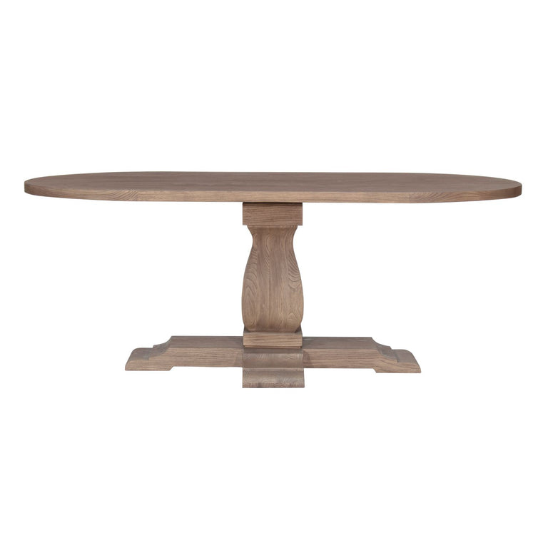 Sofia Oval Dining Table Rustic Brown