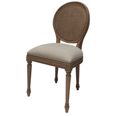 Sofia Upholstered Rattan Balloon Dining Chair Rustic Brown