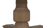Sofia Round Dining Table 1.8m Smoked Oak with a carved wooden legs