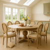 Sofia Round Dining Table 1.8m Smoked Oak lifestyle picture in the dining room