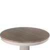 Chic dining: Sofia Round Table (1.2m) in rustic brown