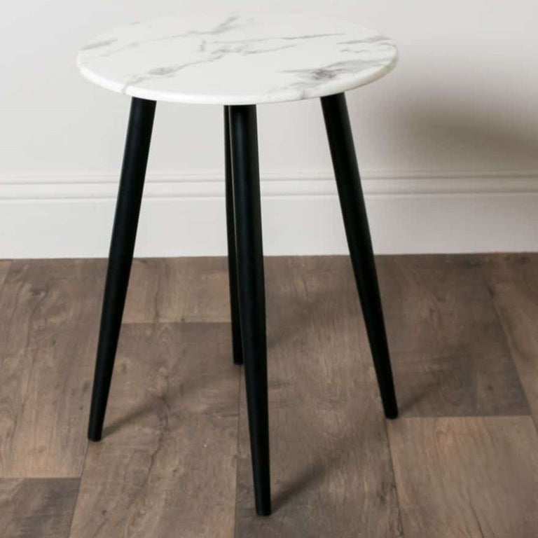 Sofia Side Table With Marble Top