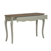 Sofia Small Console Table Hardwick Smoked Oak with a smoked oak top and hadwick legs