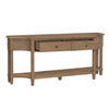 Sofia Sofa Table Large Smoked Oak with a two drawers