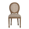 Sofia Upholstered Rattan Balloon Dining Chair Smoked Oak with upholstered seat